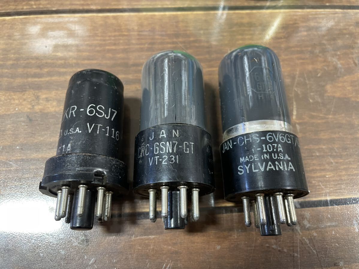 真空管 SYLVANIA JAN JAN-CHS-6V6GT / CRC-GSN7-GT / CKR-6SJ7 VT-116 動作未確認 ジャンク品扱い USA 現状品