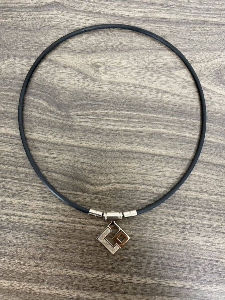 Colantotte コラントッテ 磁気ネックレス AURA mini シャンパンゴールド×ホワイトラメ M43センチ