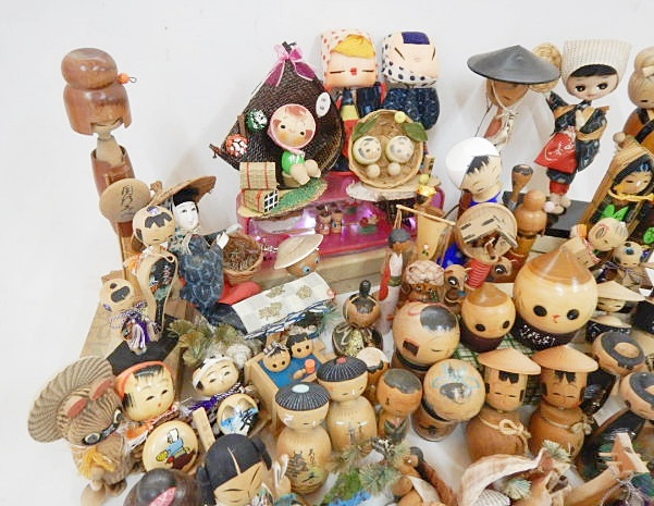【上品】 まとめ売り 郷土人形 伝統工芸 古い 地方 創作 人形 土産 郷土 こけし