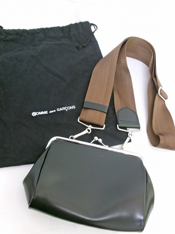 COMME des GARCONS コムデギャルソン がま口ショルダーバッグ ブラック 鞄 KZ-K240 包　Round clasp shoulder bag
