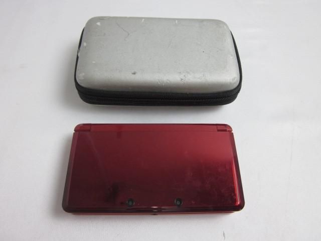 【同梱可】中古品 ゲーム ニンテンドー3DS 本体 CTR-001 レッド 動作品 カバーケース付き