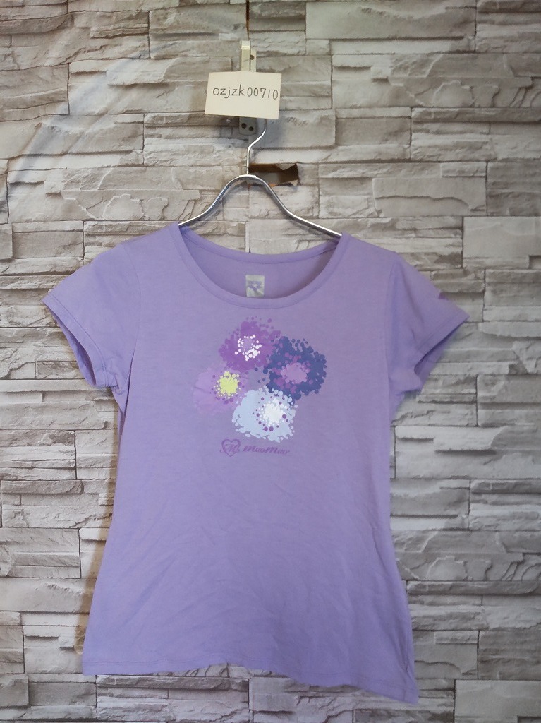 women's H389 浅田真央選手プロデュース MaoMao by arena アリーナ デサント 半袖Tシャツ M パープル_画像2