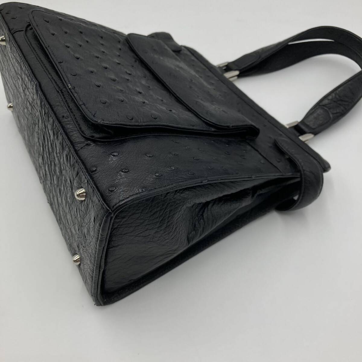 オーストリッチ ハンドバッグ レザー バッグ エキゾチックレザー オーストリッチ ハンドバッグ レザー バッグ エキゾチックレザー