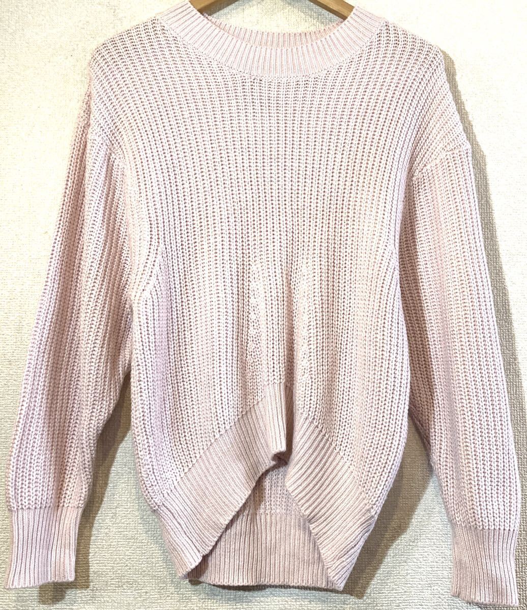 SNIDEL☆ニット☆セーター☆無地☆裁断☆ビッグシルエット☆ペールカラー☆スナイデル☆定価12,000円☆ピンク☆薄桃☆美品
