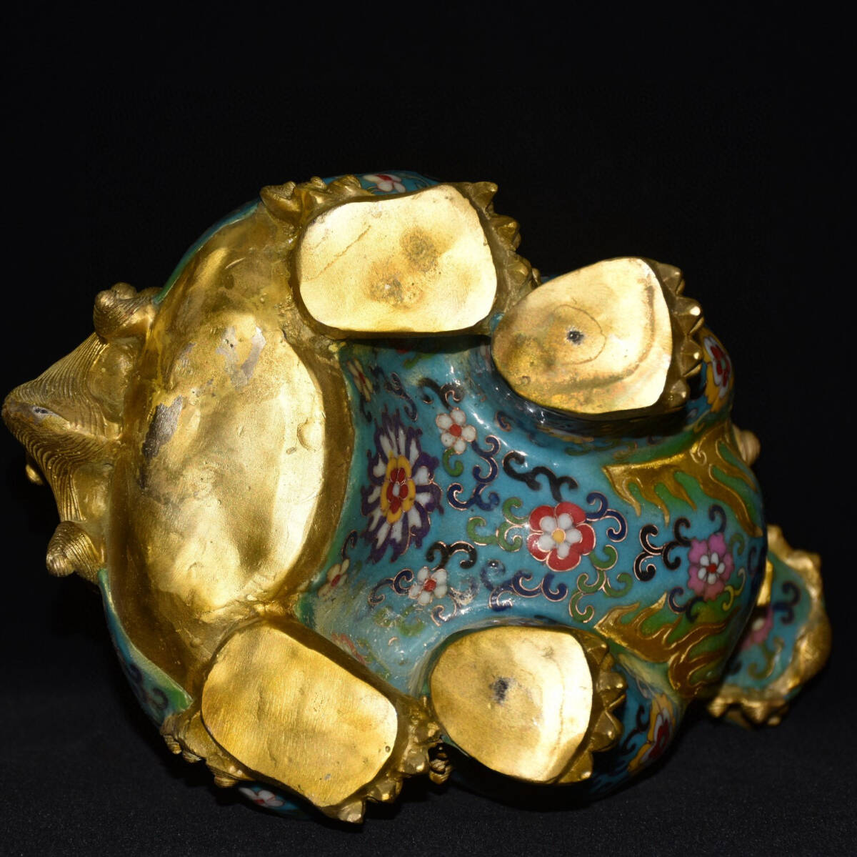 31620円 『館蔵珍品 銅製 塗金 景泰藍 琺瑯彩 朝天吼獅子熏香炉 31620円 『館蔵珍品 銅製 塗金 景泰藍 琺瑯彩 朝天吼獅子熏香炉