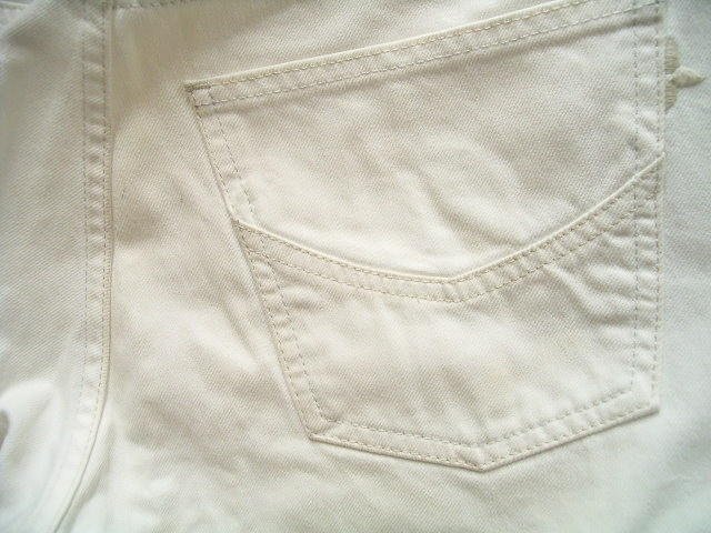 ◇即決[40]LOUIS VUITTON アーカイブ 08SS モノグラム 刺繍 ワイドストレート ホワイト デニム ルイヴィトン パンツ ARCHIVE■2844