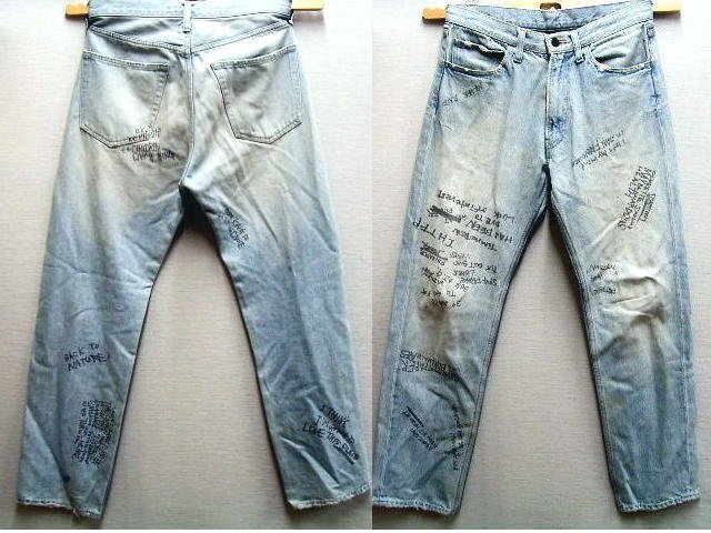 ◇即決[W31]N.HOOLYWOOD 16AW 落書き ペイント 復(fù)刻 デニム デニム 962-CP07　ミスターハリウッド パンツ■3722