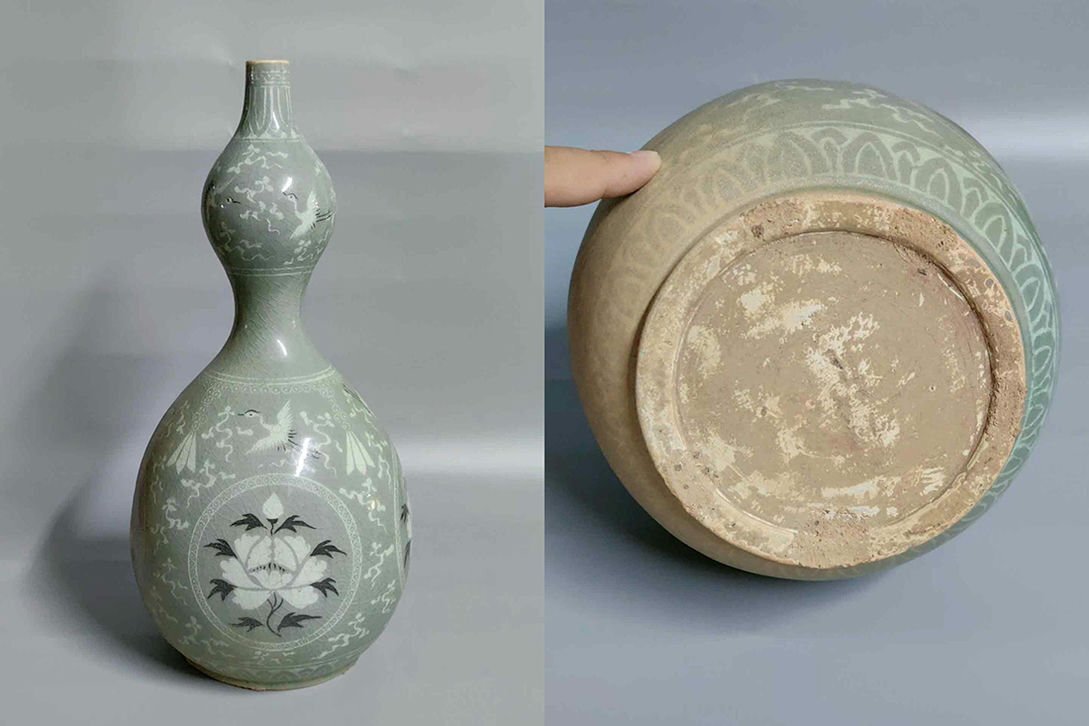 金閣】太田垣蓮月 造 蓮形 磯臭 刻詞 碗 φ6.5cm 旧家蔵出 金閣】太田垣蓮月 造 蓮形 磯臭 刻詞 碗 φ6.5cm 旧家蔵出