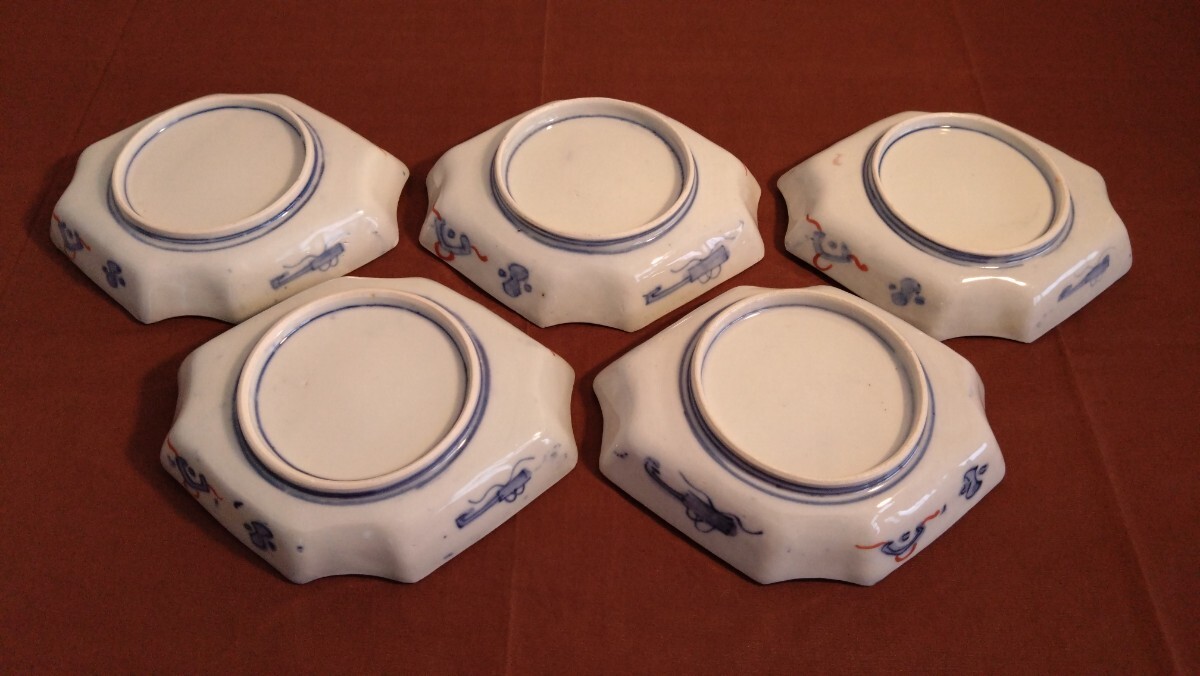 古伊万里 伊万里 葉皿 菓子皿 色絵 金襴手 茶道具 蔵出し 江戸期