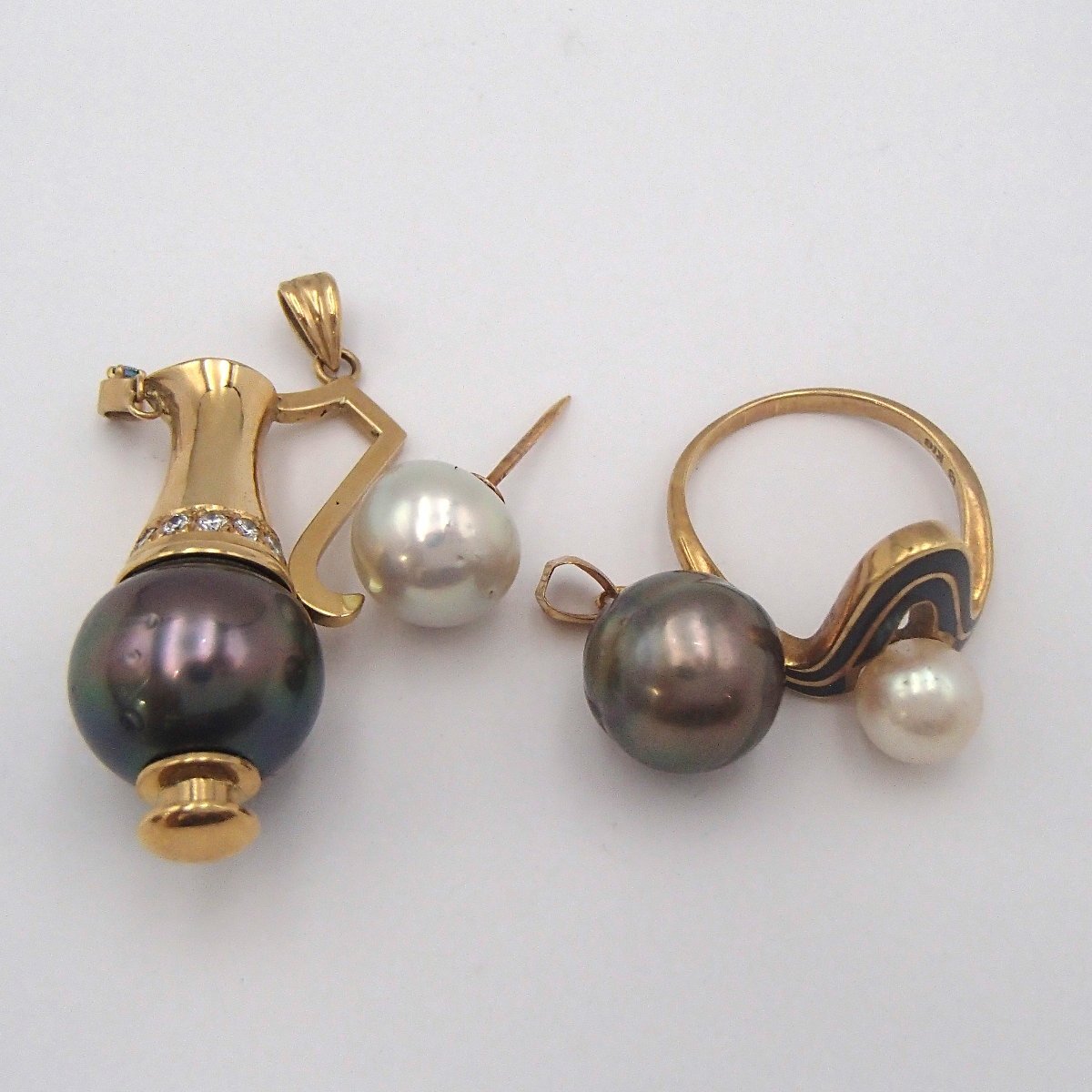 ◎MIKIMOTO ミキモト リング K18 約4.3g/パール イヤリング ピアス まとめ /K18 約2.3g /K14 約1.5g / K18 約8.9g / 真珠◎SH