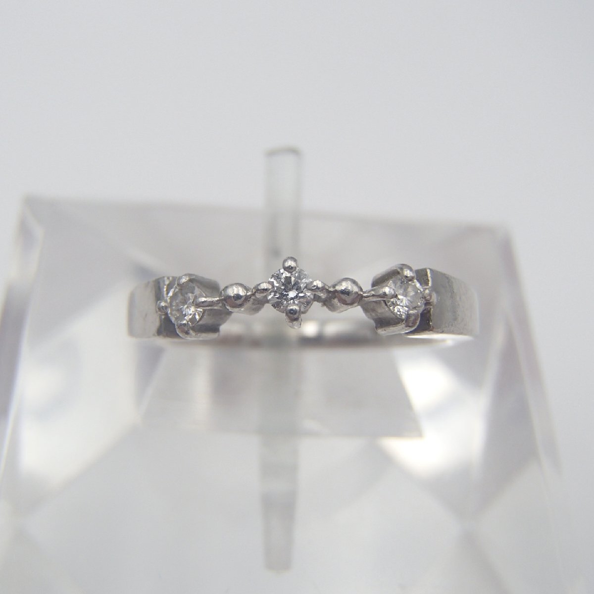 ◎Vendome Aoyama ヴァンドーム青山 リング/ PT950 D0.10ct 約3.5g ダイヤ/ 宝石 ダイヤ アクセサリー◎KI