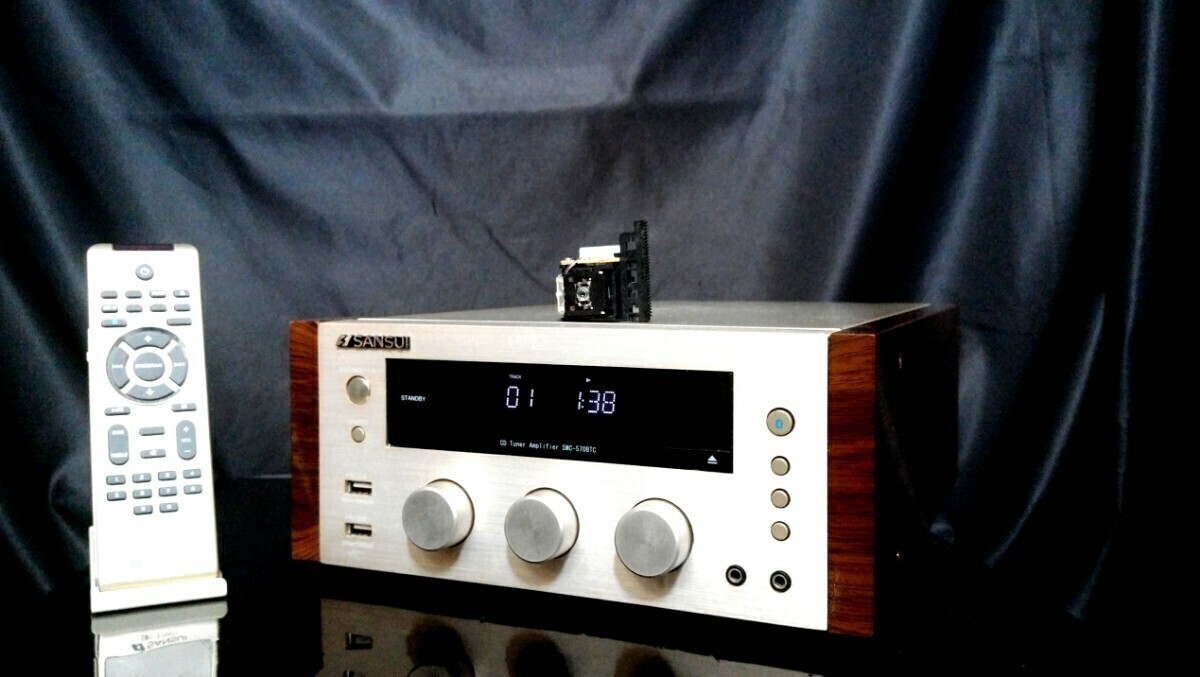 SANSUI サンスイ BT搭載CDレシーバー♪除菌清掃品♪専用リモコン SANSUI サンスイ BT搭載CDレシーバー♪除菌清掃品♪専用リモコン