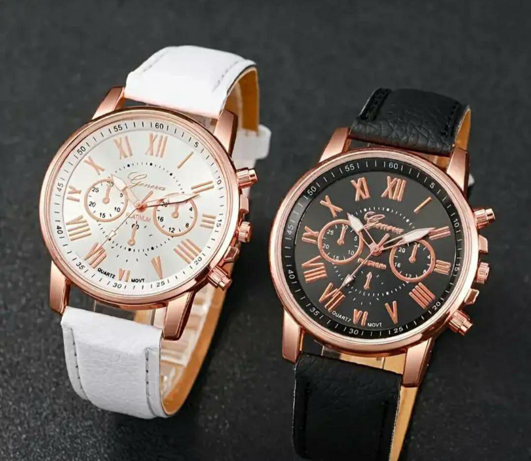 новый товар наручные часы высококлассный аналог роскошный чёрный белый чай 3шт.@ytj-