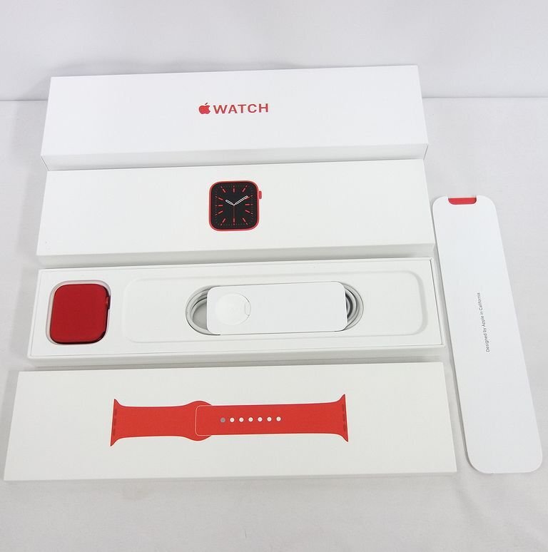 1円スタート Apple Watch Series6 44mm レッド Cellular アルミ M09C3J/A インボイス可 送料無料 【k0710-80-0828】清