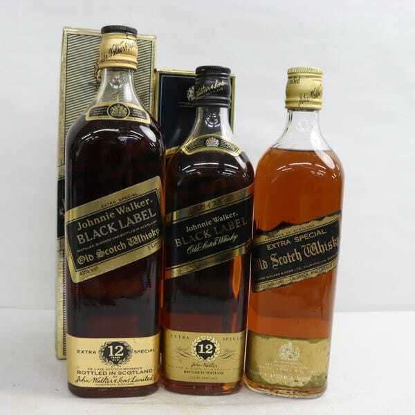 【3本セット】ジョニーウォーカー ブラックラベル 各種（12年 エクストラスペシャル 43％ 750ml 等）※オリ有り X24G310060