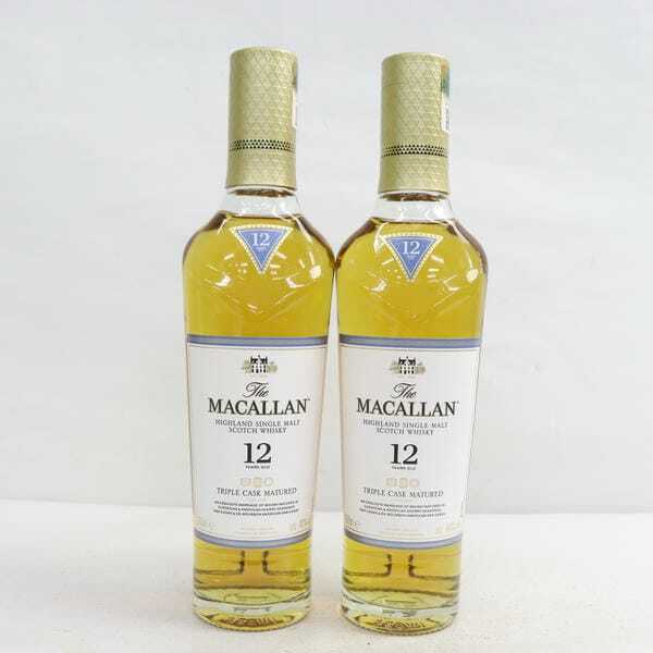 1円~【2本セット】MACALLAN（マッカラン）12年 トリプルカスク ハーフボトル 40％ 350ml I24H030005