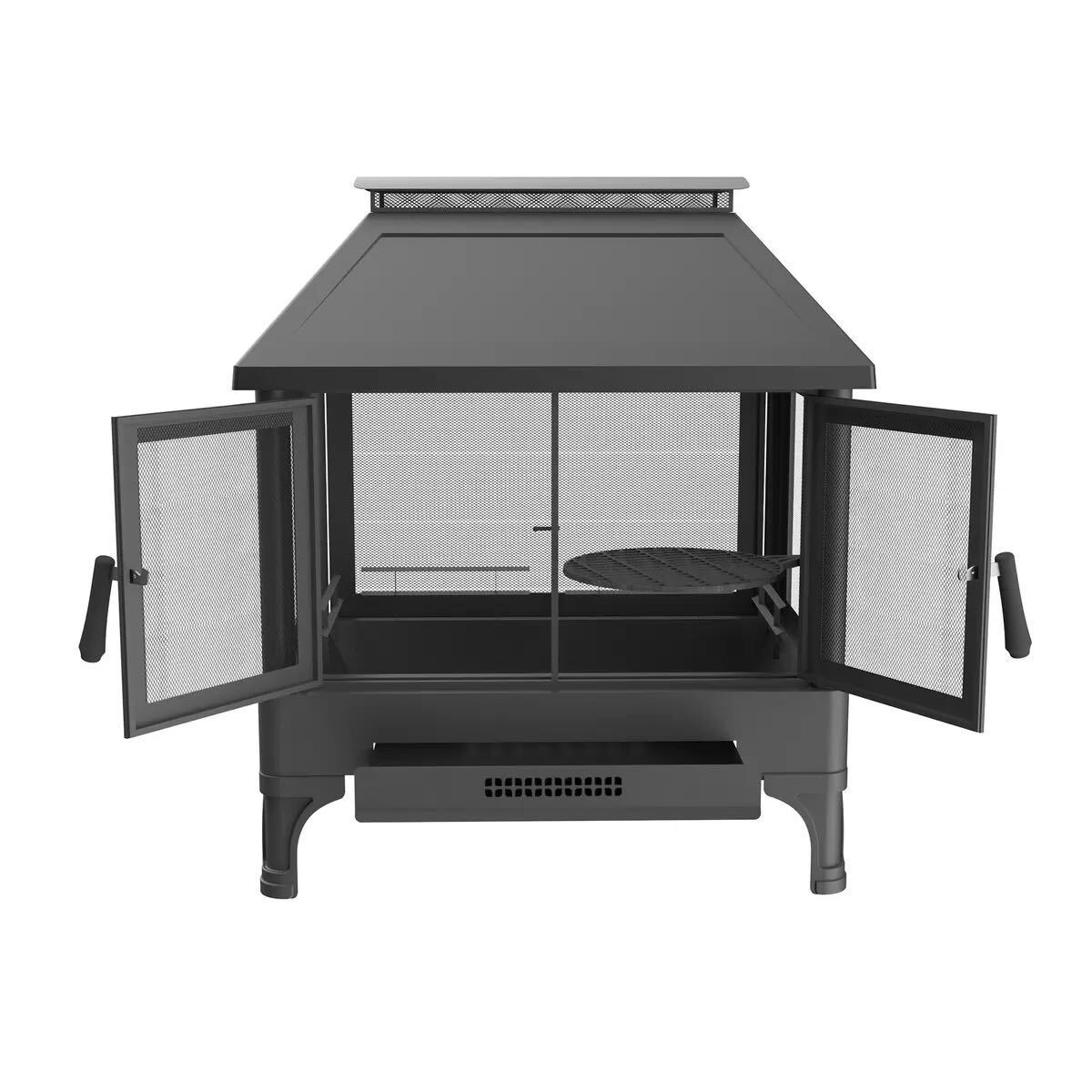セール　新品未使用　屋外暖炉 ファイヤーピット 調理用グリル網付きOUTDOOR COOKING PIT 焚き火　BBQ