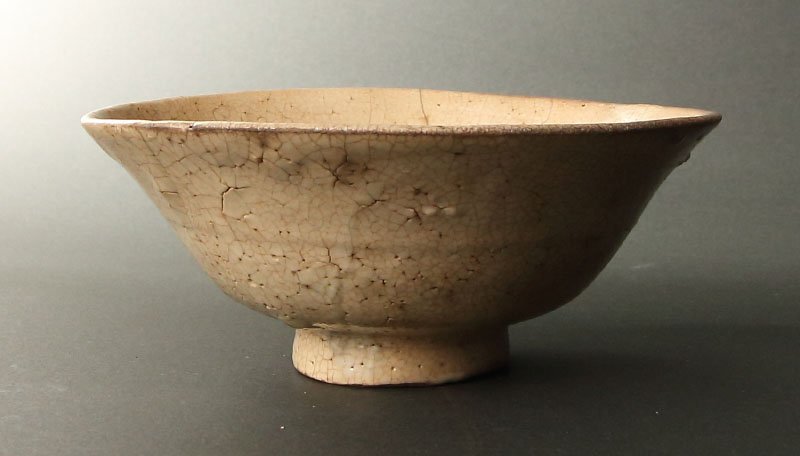 古萩　茶碗　茶道具 委託HK◇時代 古萩茶碗 （茶道具 抹茶碗 茶の湯 陶磁器 古美術 萩焼 山口