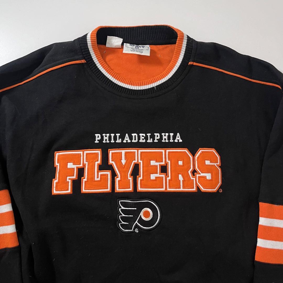 90s Lee SPORT NHL フライヤーズ チームロゴ 刺繍 スウェット 90s Lee SPORT NHL フライヤーズ チームロゴ 刺繍 スウェット