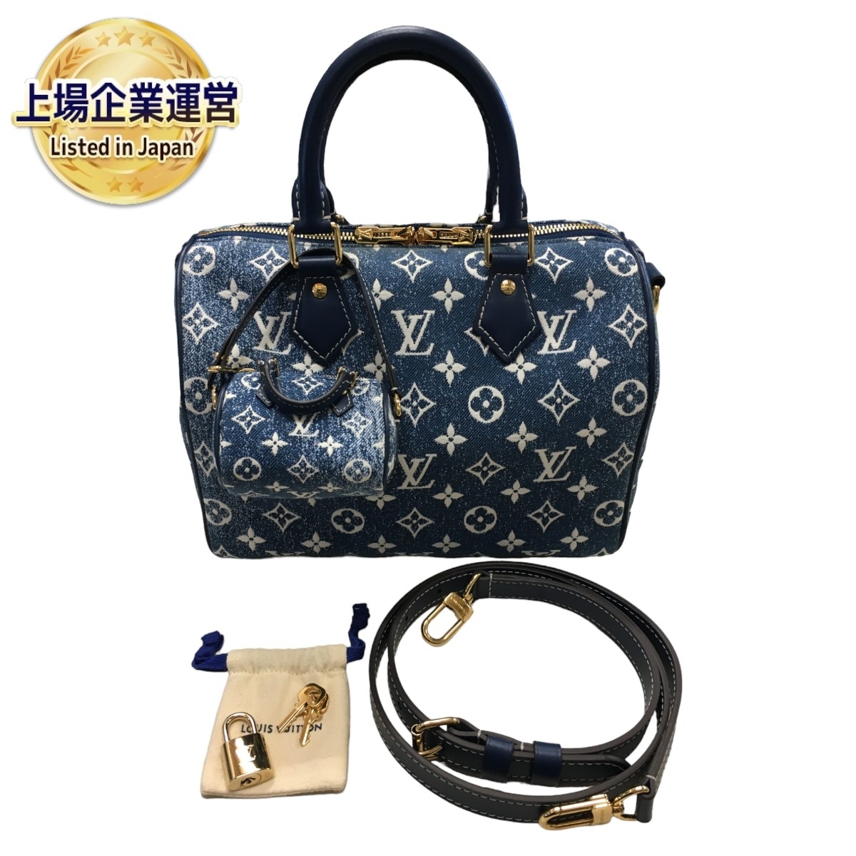 アートなデニム感☆Louis Vuitton☆スピーディ バンドリエール25 スピーディ・バンドリエール25 モノグラム デニム 限定(LOUIS