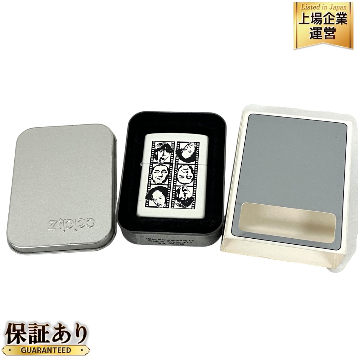 ZIPPO ジッポー THE THREE STOOGES 白 コレクター 実使用無し 未使用 T9182697