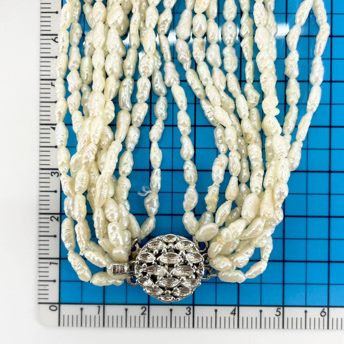 シルバー 淡水パール 10連 ケシパール ネックレス /24-964M シルバー 淡水パール 10連 ケシパール ネックレス /24-964M