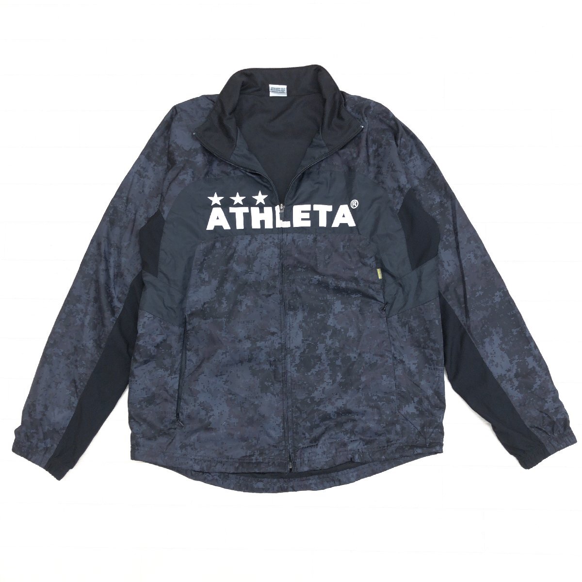 nftbナイキデジカモ柄ピステジャケットウインドブレーカーMサッカーフットサル ATHLETA アスレタ デジカモ 迷彩柄 ウーブン トレーニング