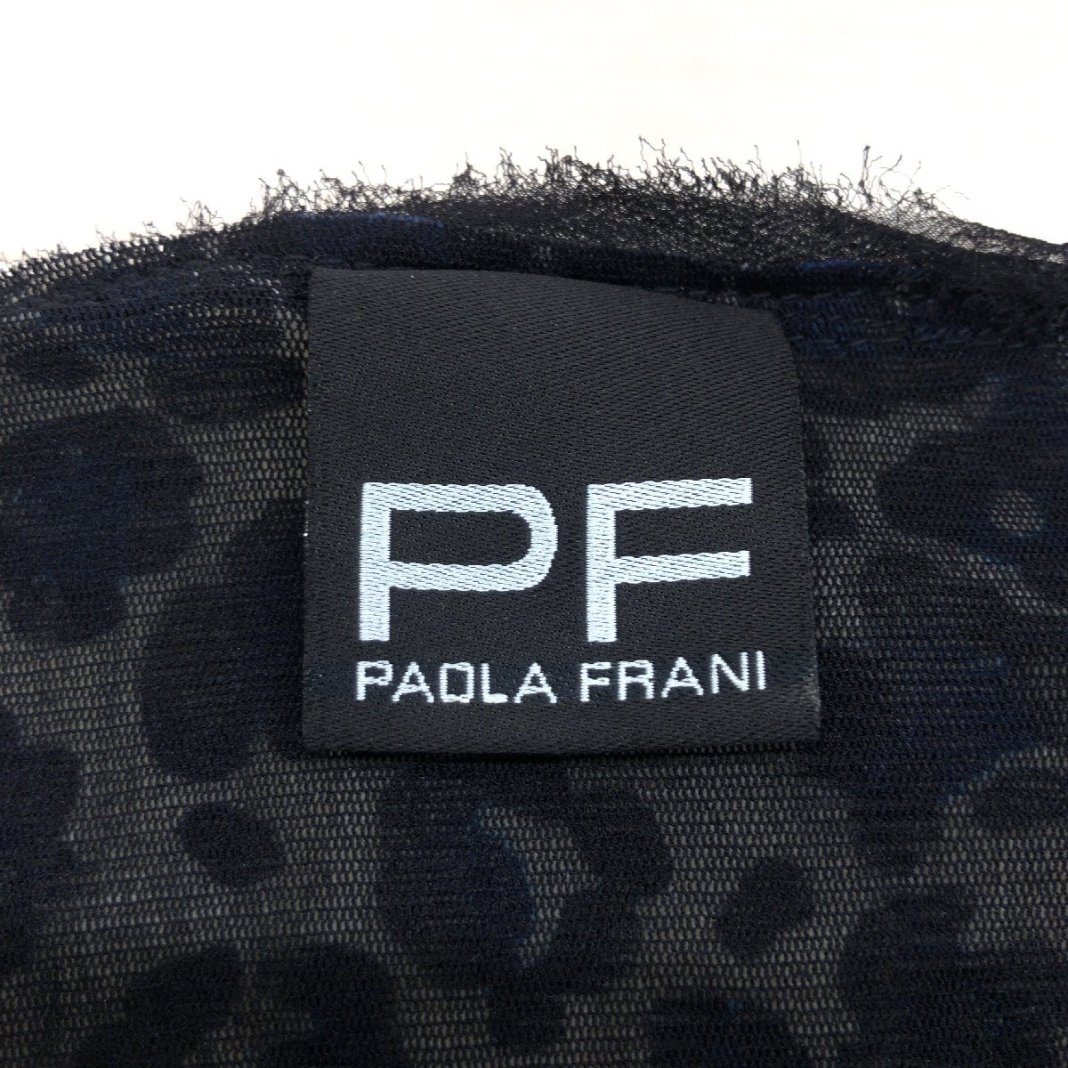 伊製 PAOLA FRANI パオラフラーニ ヒョウ柄 ダブルメッシュ