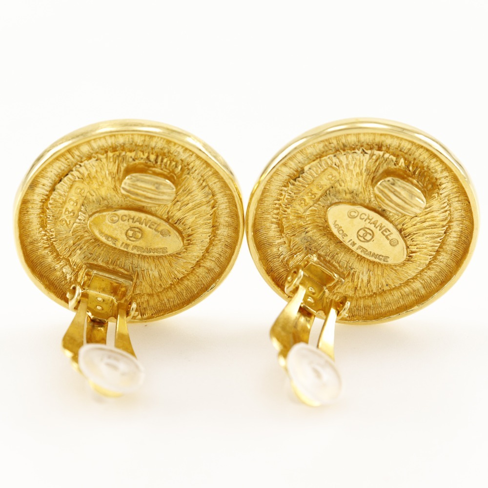 CHANEL シャネル ココマーク ヴィンテージ イヤリング 金メッキ 約21.6g レディース【I171624181】中古