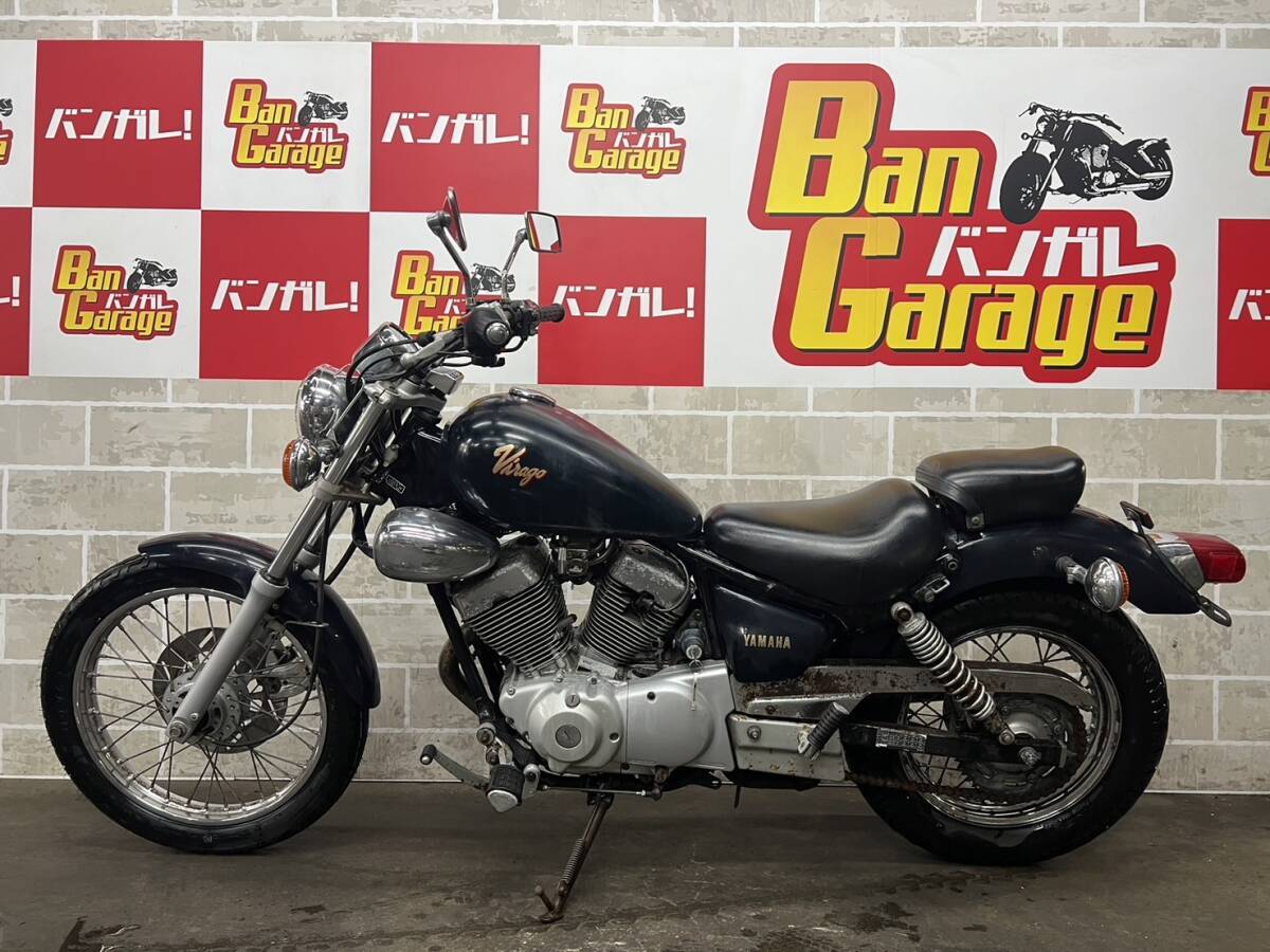 YAMAHA　ヤマハ　XV250 VIRAGO　XV250ビラーゴ　3DM　書類有り　場内走行確認済み　始動動画有り　売り切り　未整備　現状車　バンガレ