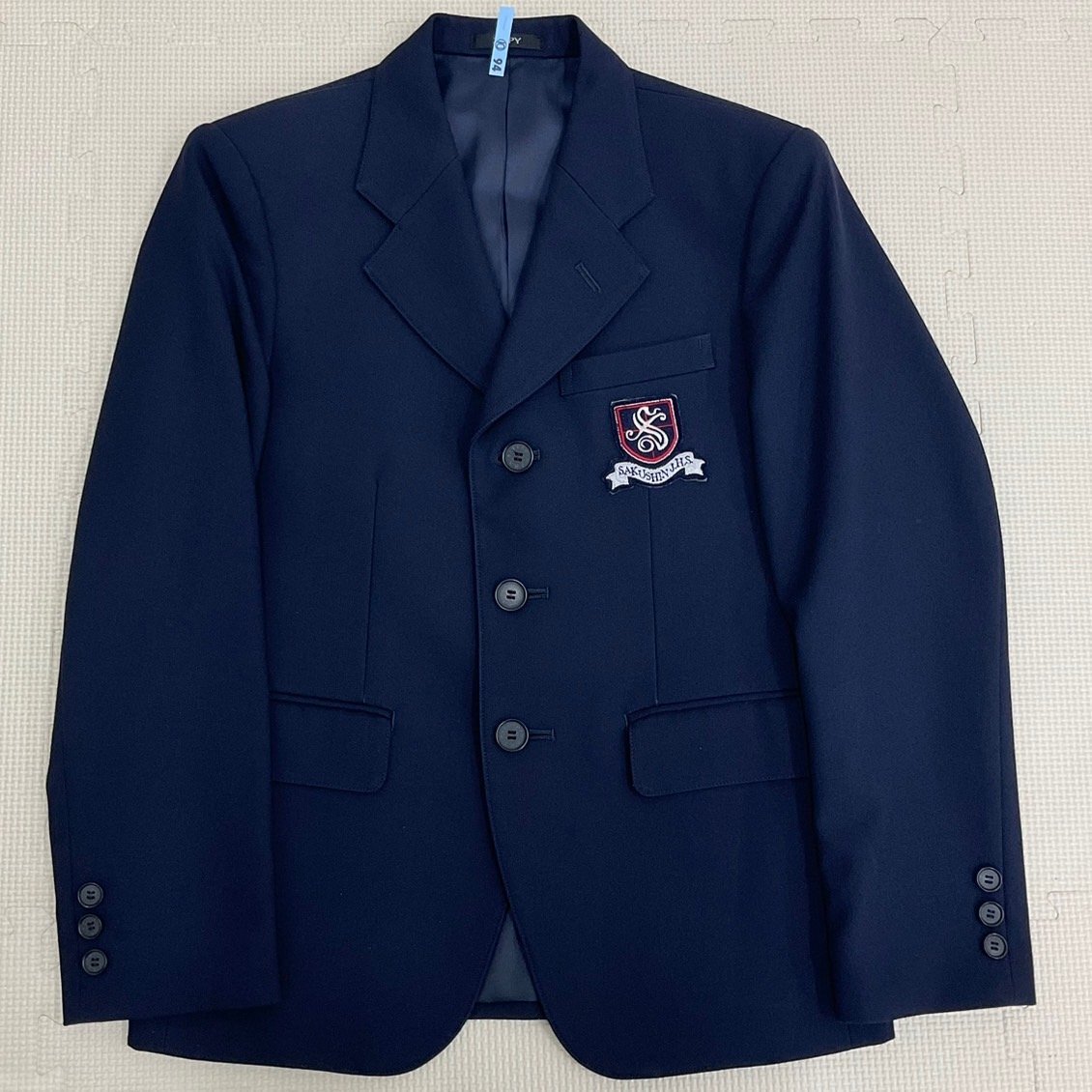 【ふるさと割】 U1023/T506(中古)栃木県 私立 作新学院中等部 男子制服3点 学生服