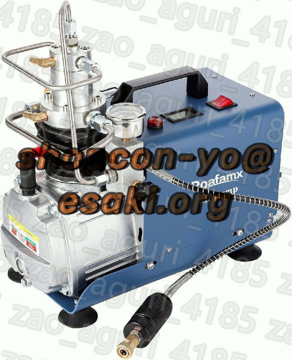 電動空気圧縮機 高圧空気ポンプ 110V 1.8KW 300Bar 30Mpa 50L/min 水冷式設計 自動停止 デジタル温度表示 持ちやすい 低ノイズ エアコン修 携帯型