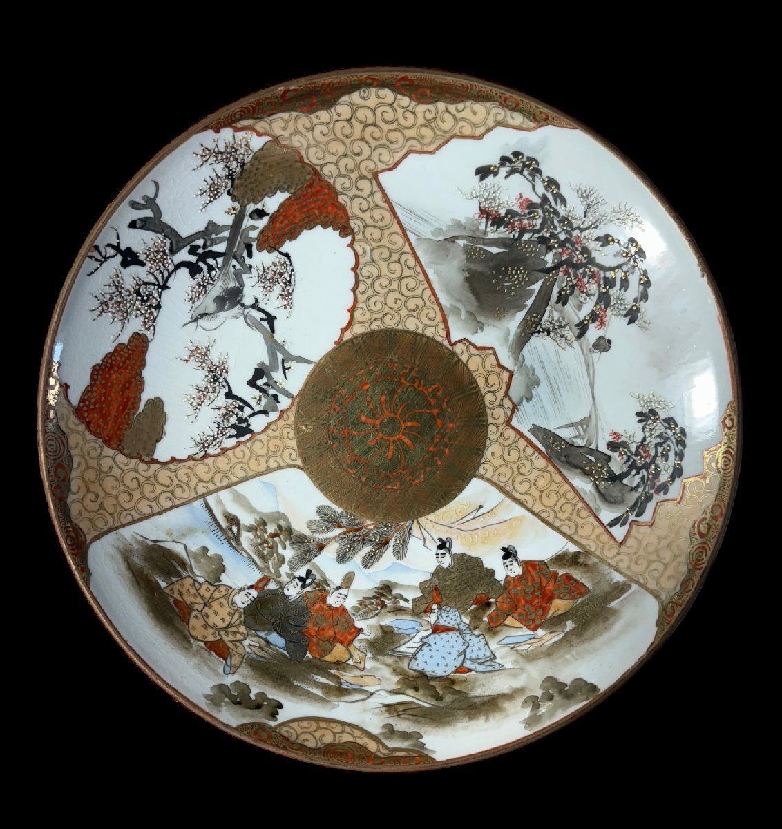 【エビス】飾皿 九谷焼 在銘 上出喜山作 色絵竹鳥図 金襴手 鉢 細密 細工 Yahoo!オークション - 【FU10】【希少 】九谷焼 色絵 金彩