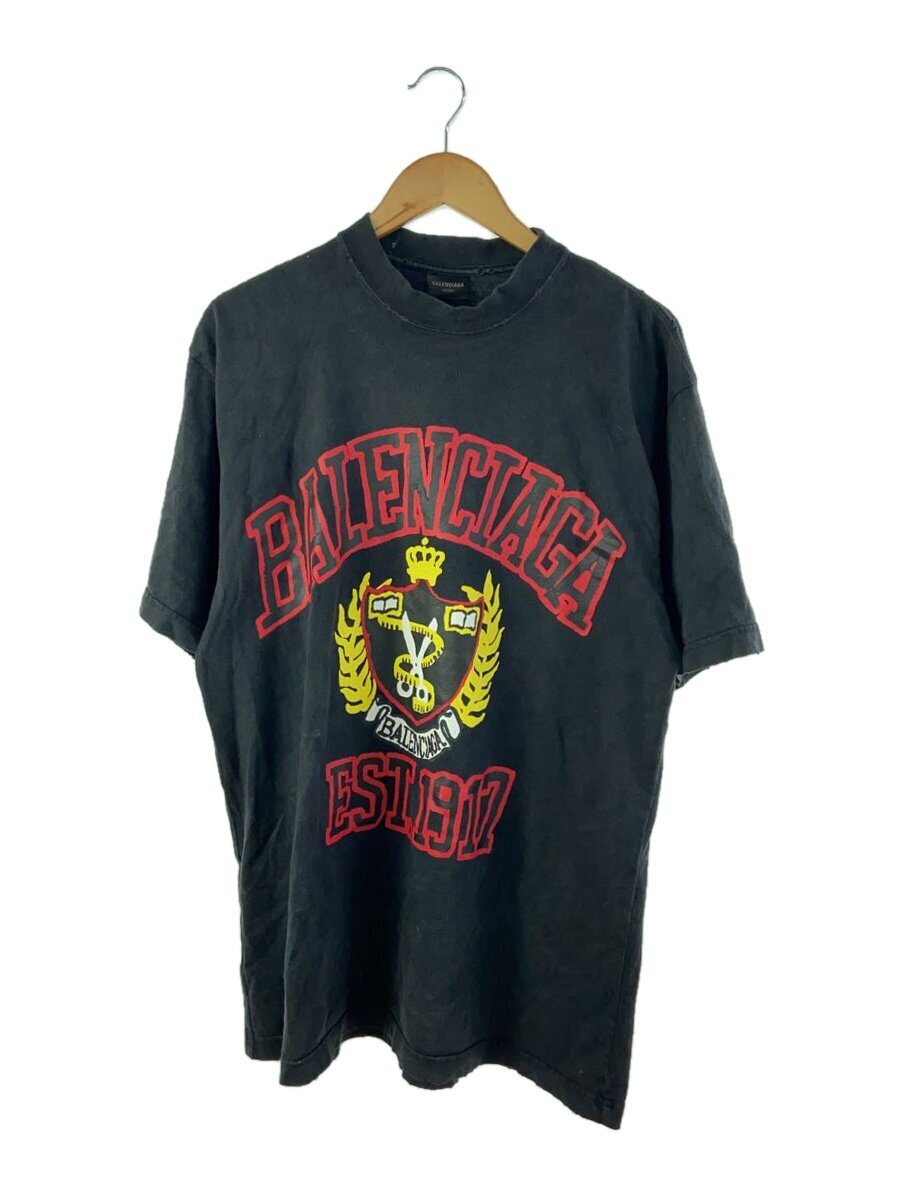 VIP価格★【BALENCIAGA】コットンTシャツ BALENCIAGA◇Tシャツ/M/コットン/BLK