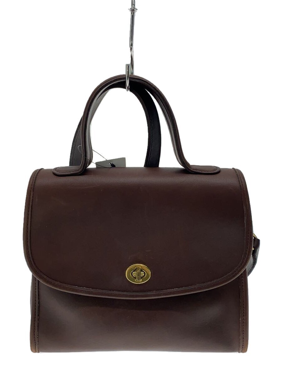 COACH◇2way/オールドコーチ/ハンドバッグ/レザー/BRW/無地/a60 COACH◇2way/オールドコーチ/ハンドバッグ/レザー/BRW/無地/a60