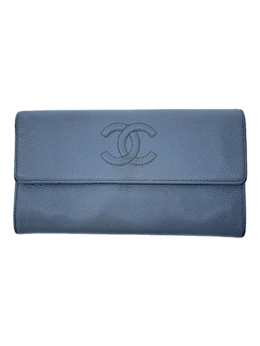 CHANEL◇ココマーク/長財布/レザー/BLU/レディース/a50070 CHANEL◇ココマーク/長財布/レザー/BLU/レディース/a50070