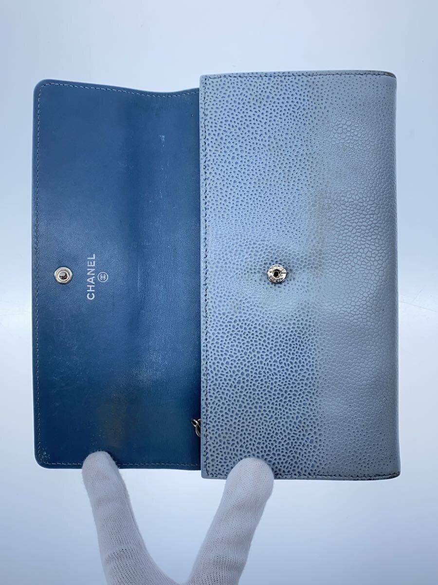 CHANEL◇ココマーク/長財布/レザー/BLU/レディース/a50070 CHANEL◇ココマーク/長財布/レザー/BLU/レディース/a50070