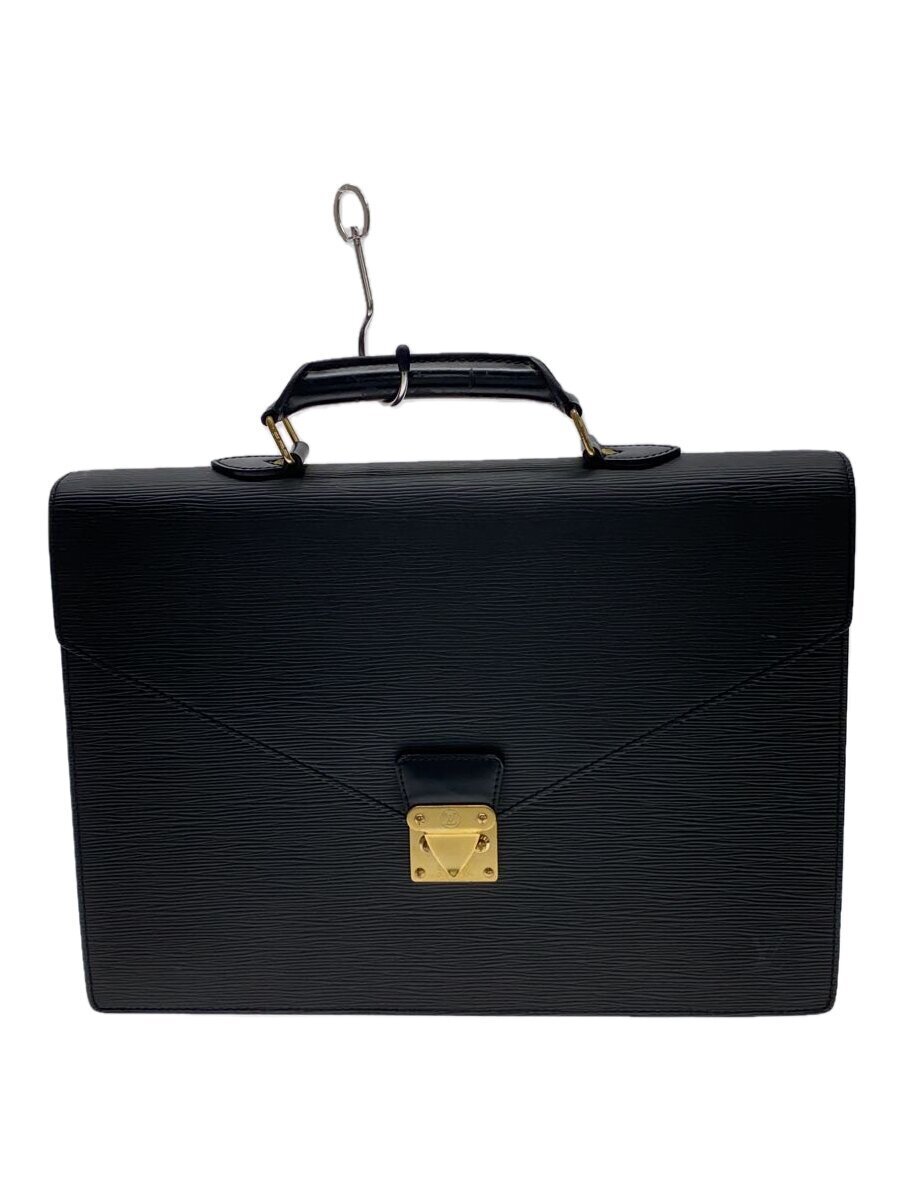 LOUIS VUITTON◇セルヴィエット・アンバサダー_エピ_BLK/レザー LOUIS VUITTON◇セルヴィエット・アンバサダー_エピ_BLK/レザー