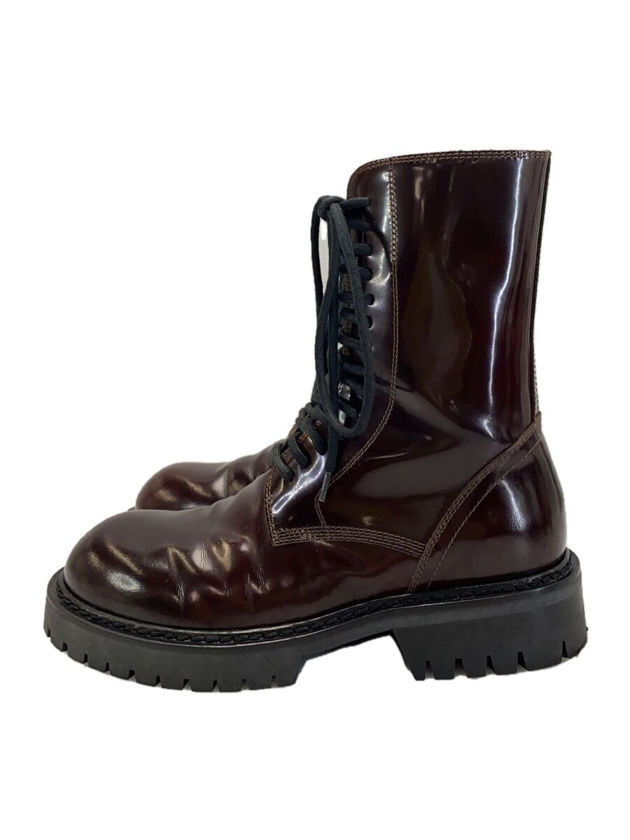 ANN DEMEULEMEESTER◇ショートブーツ/36.5/BRD/レザー/18022822 ANN DEMEULEMEESTER◇ショートブーツ/36.5/BRD/レザー/18022822