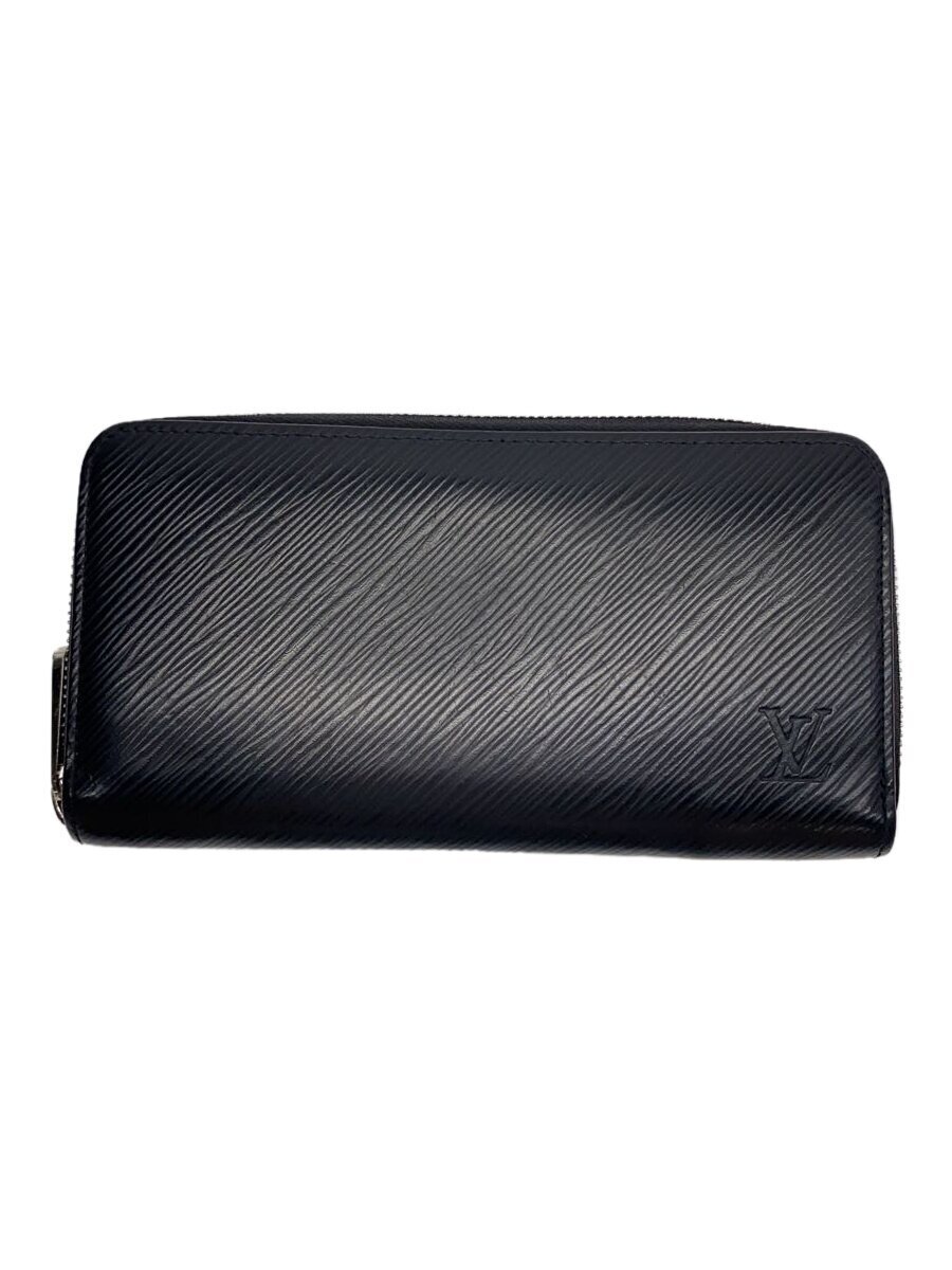 LOUIS VUITTON◇ジッピー・ウォレット_エピ_BLK/レザー/BLK/無地 LOUIS VUITTON◇ジッピー・ウォレット_エピ_BLK/レザー/BLK/無地