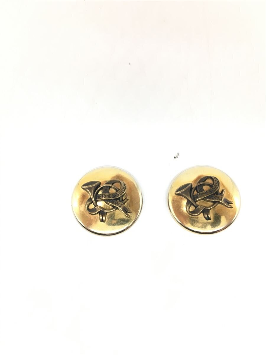 人気ブランドの新作 HERMES◇OLD 合金素材/イヤリング イヤリング ホルン VINTAGE イヤリング、ピアス