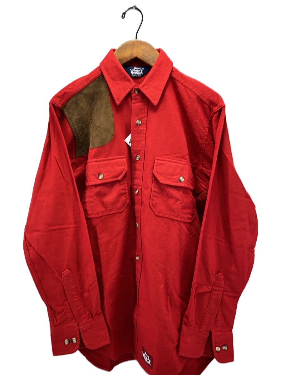 Woolrich◆ウールリッチ/UWY-21/USA製/アシックス期/長袖シャツ/M/コットン/レッド/チェック