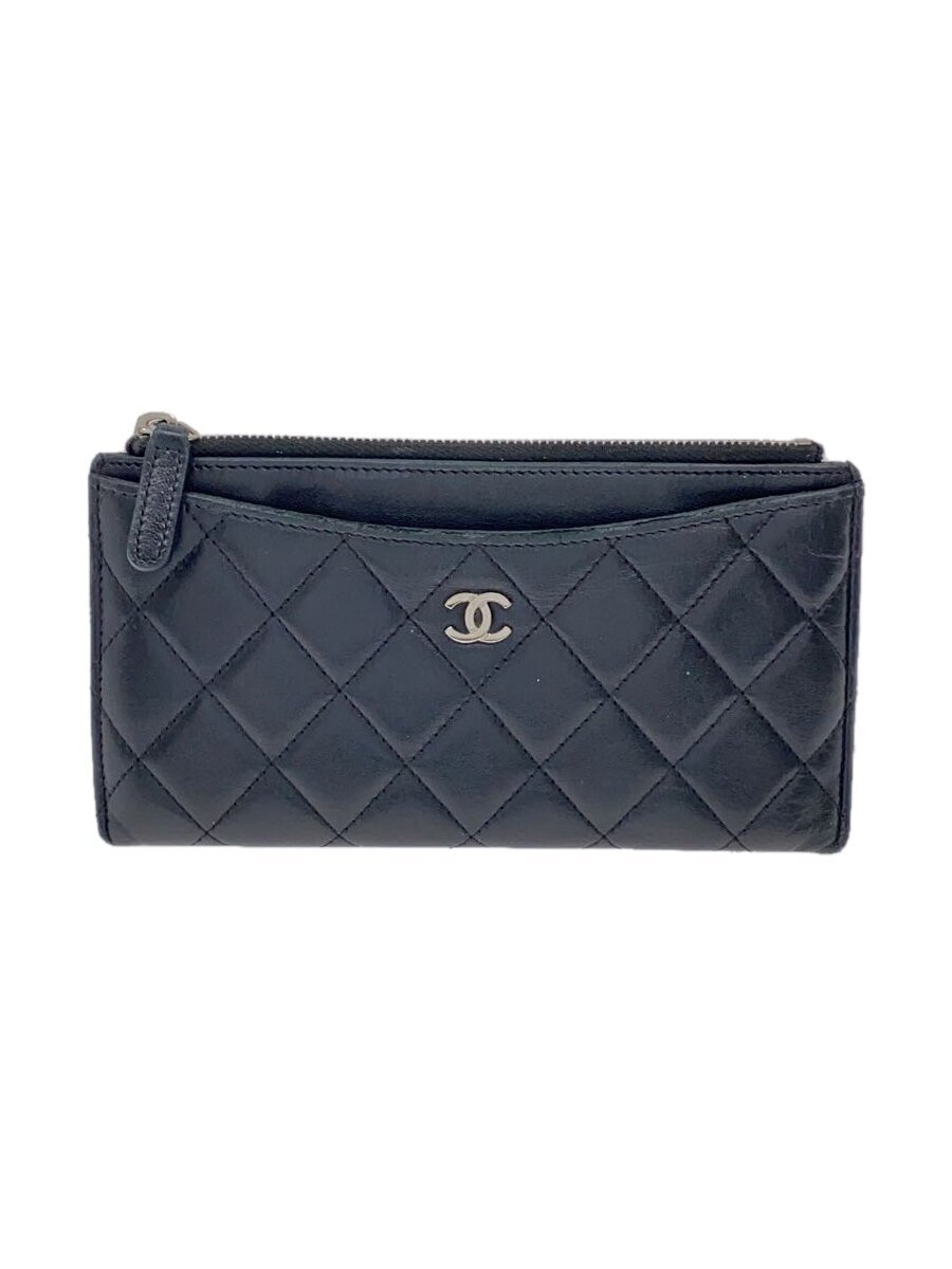 便利な一品♪【CHANEL】ポーチ CHANEL◇ポーチ/レザー/BLK/無地