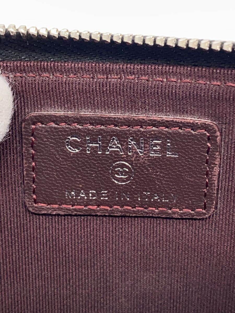 送料関税込◇CHANEL ラムレザー ポーチ CHANEL◇ポーチ/レザー/BLK/無地