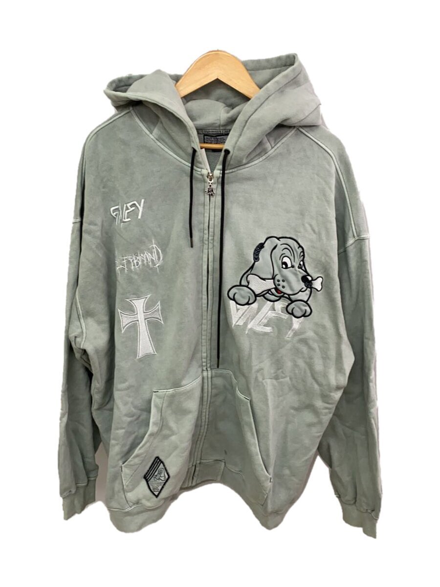 GALFY◇染め染めデスメタルにゃんにゃんパーカー/XL/コットン GALFY◇染め染めデスメタルにゃんにゃんパーカー/XL/コットン