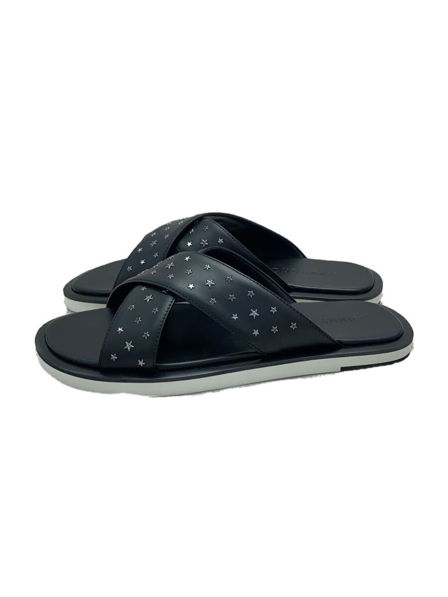 JIMMY CHOO◇サンダル/40/BLK/レザー/PALMO/OXH/204 JIMMY CHOO◇サンダル/40/BLK/レザー/PALMO/OXH/204