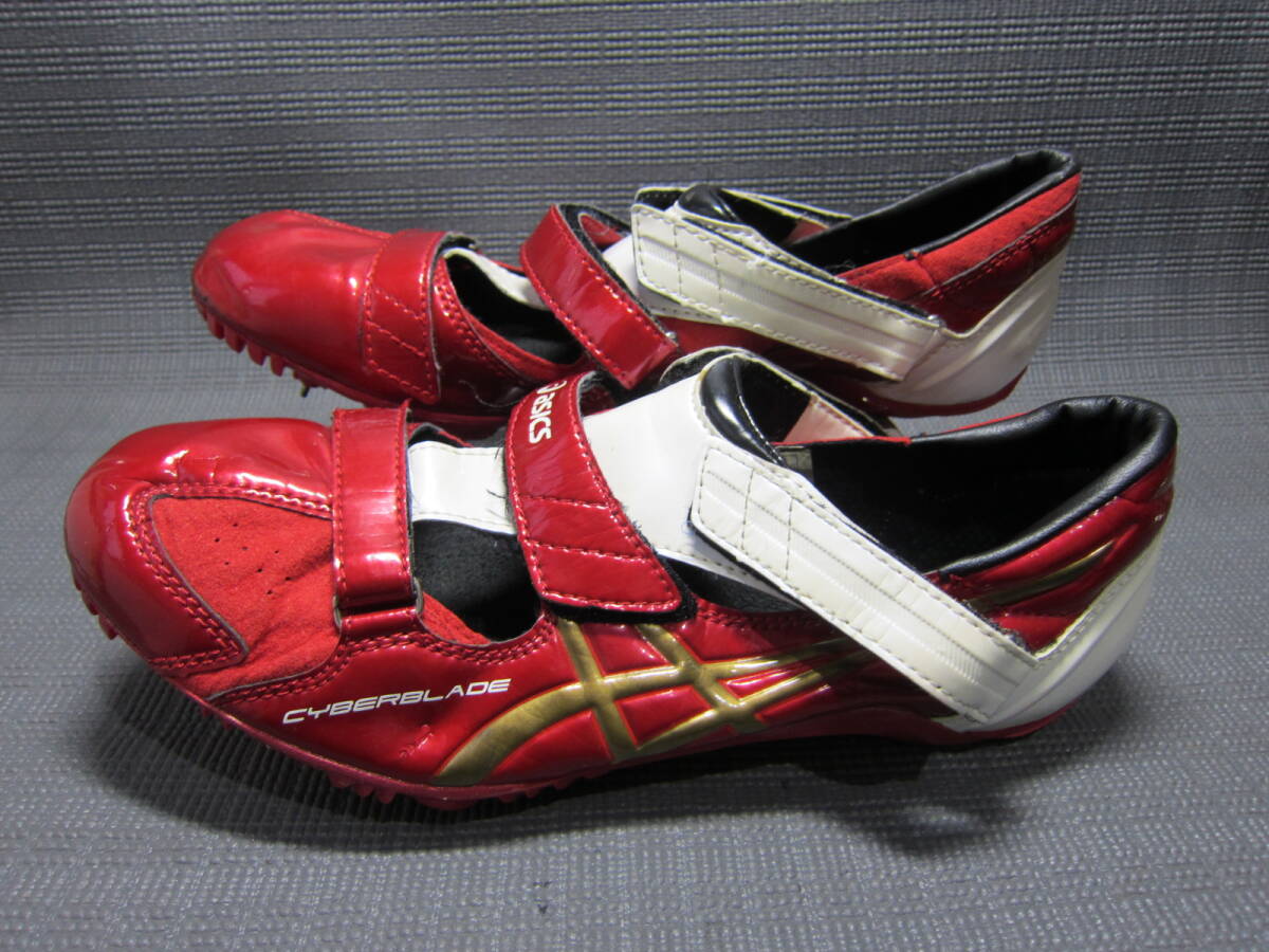 asics アシックス サイバーブレード 陸上スパイク 27.5cm 赤×白 asics アシックス サイバーブレード 陸上スパイク 27.5cm 赤×白