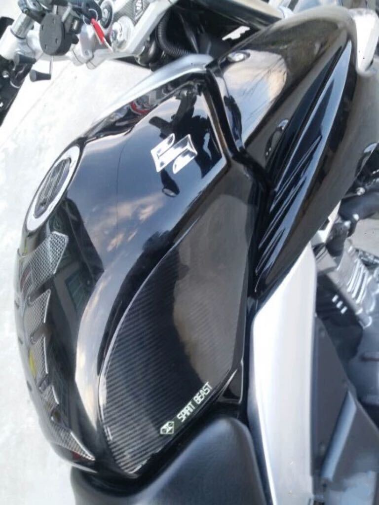 GSR250タンクパッド　ニーグリップパッド カーボン風プリント