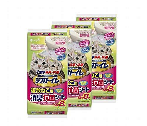 デオトイレ 1週間消臭?抗菌 復(fù)數(shù)ねこ用シート 8枚入り×3個(gè) (8枚入り×3個(gè))