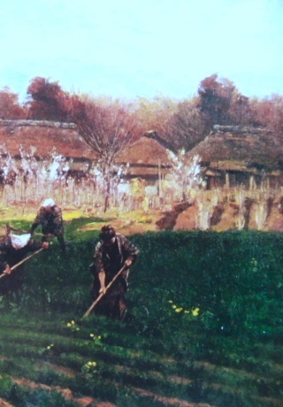 浅井忠、【春畝】、人気作品、希少画集・額装画、日本製新品額にて額装付、状態良好、送料無料